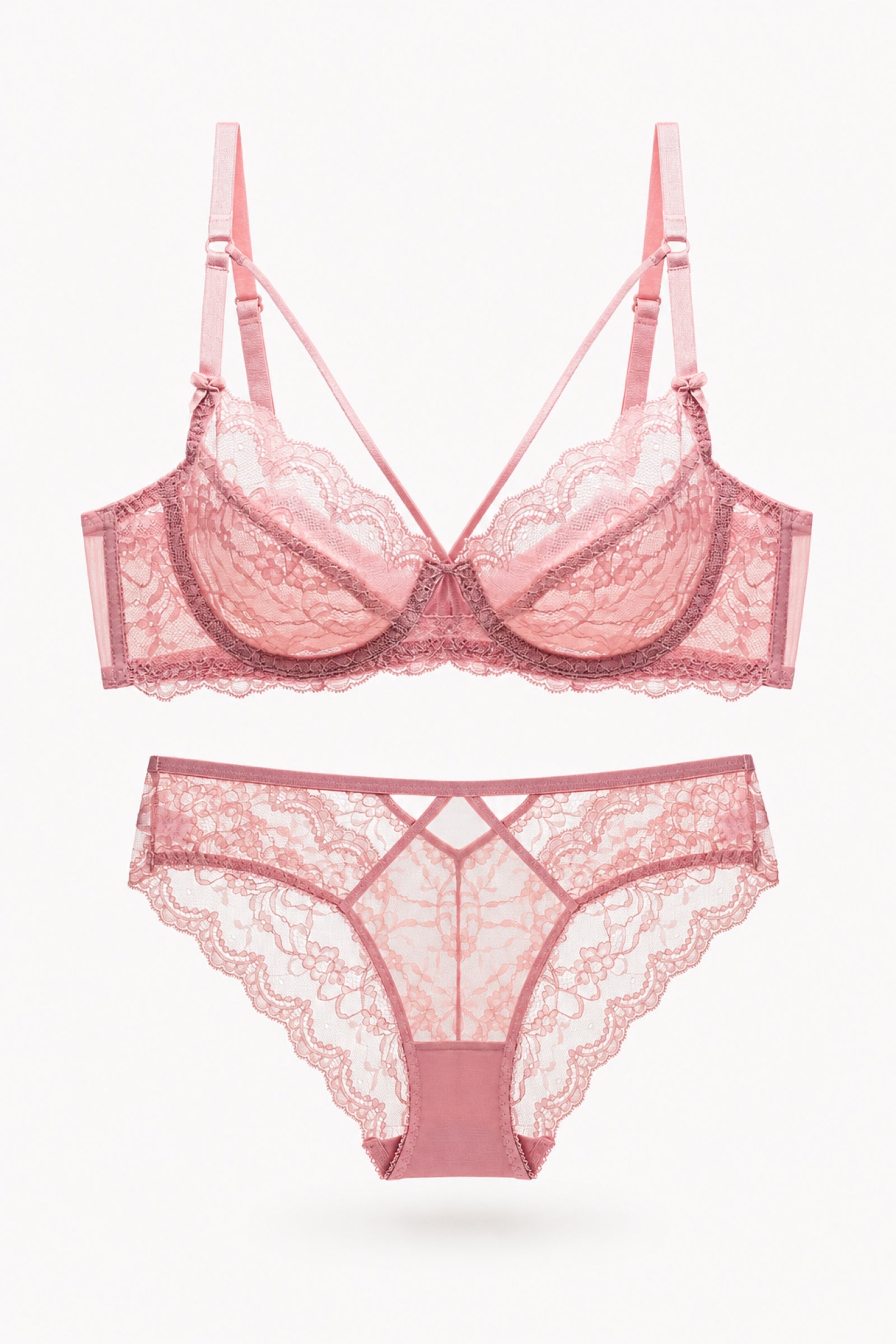 Rose Static bra and brief set
